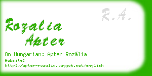 rozalia apter business card